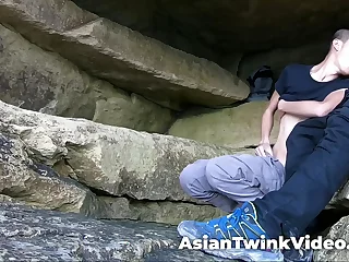 Young Interracial Gay Couple Fucking in Lagoon