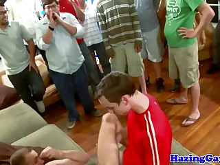 Hazed collage twinks get finger banged