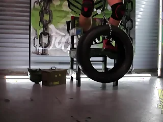 FT Pierce Paris swings tire from nuts